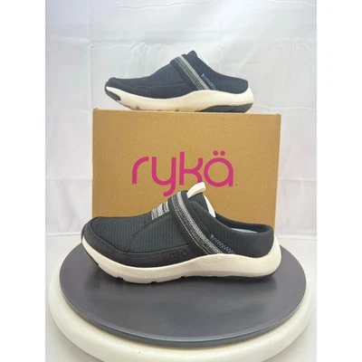 Zapatos cómodos informales RYKA Engage Mule de tela tejida negra para mujer talla 6M sin cordones Foto 1 de 4