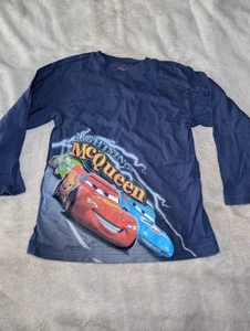 Kids Disney Pixar Lightning Mcqueen Long Sleeve Blue Small - Picture 1 of 6
