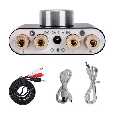 Black Mini Bluetooth 5.0 Digital Power Amplifier HiFi Stereo Audio 50W+50W - Image 1 of 4