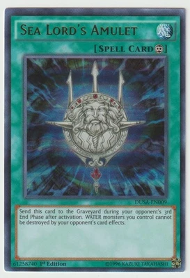 YuGiOh! Sea Lord's Amulet DUSA-EN009 Ultra Rare NM 1st Ed. - SHIPS TOP LOADED! - Image 1 of 3
