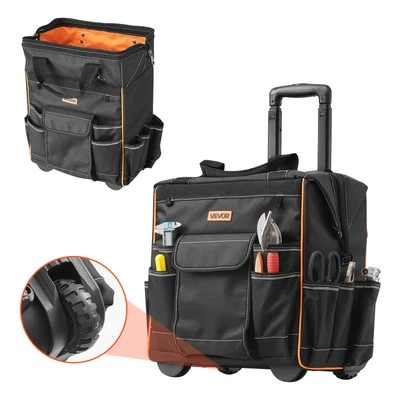 VEVOR Rolling Tool Bag 25 Pockets Heavy Duty Roller Tool Bag on Wheels - Image 1 of 4