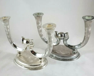 Eberle Silverplate P-Brass Art Deco Candleabra - Picture 1 of 11