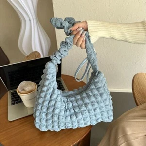 Korean Style Plaid Crossbody Bag Pleated Tote Bag Girls - Picture 1 of 12
