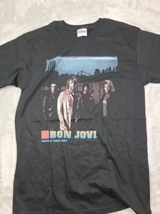 Vintage 2005 06 Bon Jovi Have A Nice Day Black Tour Concert Shirt Med Dates Tee - Picture 1 of 11
