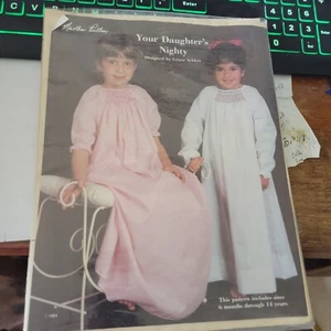 Martha Pullen Your Daughter's Nighty Nightgown Smocking Pattern 6 mos - 14 yr - Picture 1 of 2