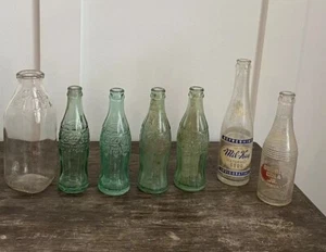 Vintage Soda Bottle Lot Coca Cola Mil Kay Double Cola Jr. D.C.S FREE SHIPPING - Picture 1 of 15