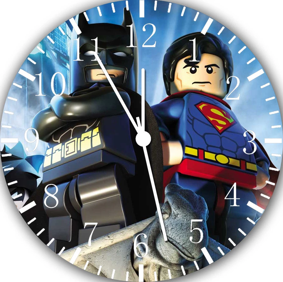 Lego Superman Batman Reloj de Pared Sin Marco Sin Bordes Para Regalos o Decoración E138 Foto 1 de 1