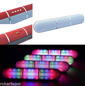Étui Speaker Bluetooth Fm Tf USB Aux Mains Libres Pulse LED Ipod Smartphone Pda - Photo 1/1