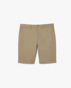 Pantalones Cortos Chinos Lacoste Calce Ajustado Elástico Algodón Para Hombre Reino Unido 38 Beige FH3347 NUEVO PRECIO DE VENTA SUGERIDO POR EL FABRICANTE 90 £ - Imagen 1 de 7