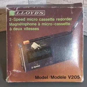 Nuevo En Caja Lloyd’s Micro Cassette Grabadora 2 Velocidades Modelo V205 ~ Raro ~ - Imagen 1 de 9
