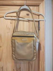 Borsa messenger vintage Samsonite tracolla bagaglio da viaggio marrone chiaro lato morbido - Foto 1 di 10