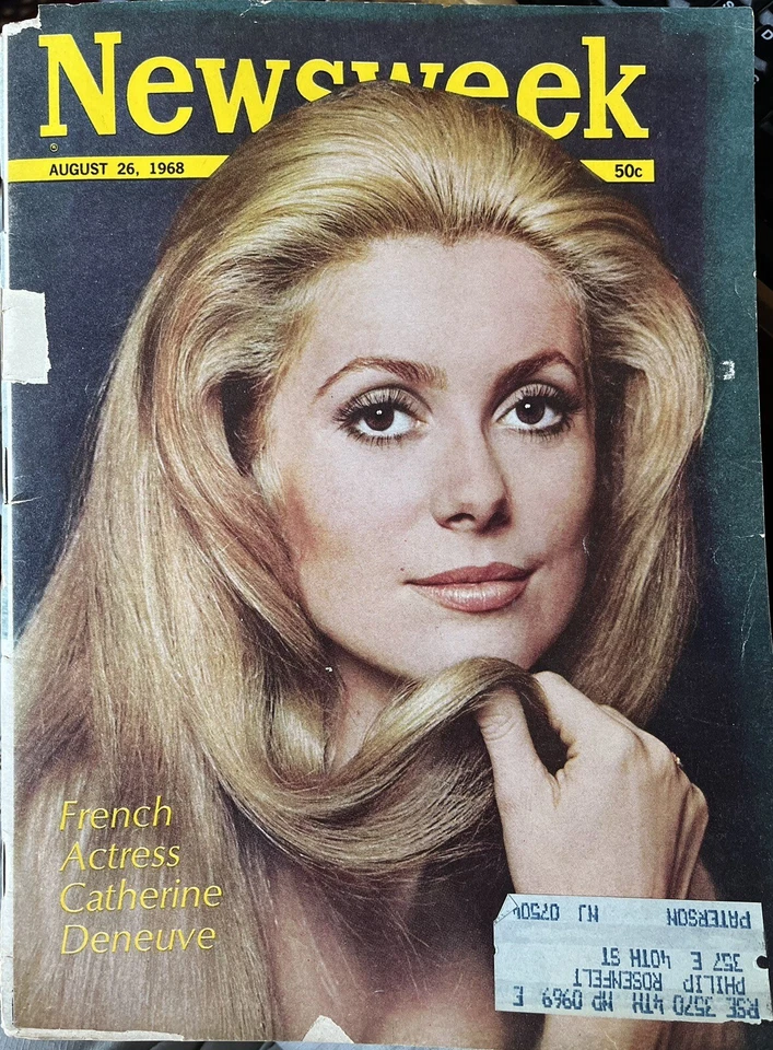 Newsweek Magazine August 26 1968 French Actress Catherine Deneuve Cover - Image 1 of 1