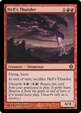HELL'S THUNDER ~mtg NM Shards Of Alara Rare x1