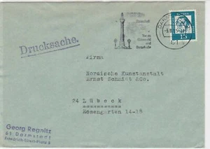 Germany 1965 Darmstadt Cancel Monument Oldenwald Slogan Stamps Cover Ref 27904 - Picture 1 of 2