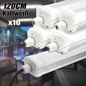 10X 120CM LED lámpara de habitación húmeda lámpara de bañera tubo sótano garaje lámpara de techo - Imagen 1 de 10