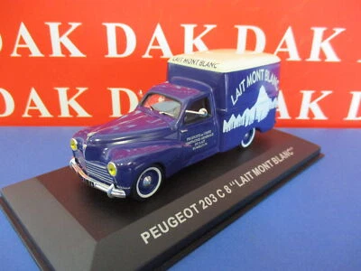 Die cast 1/43 Modellino Furgone Pubblicitario Peugeot 203 C8 Lait Mont Blanc - Immagine 1 di 4