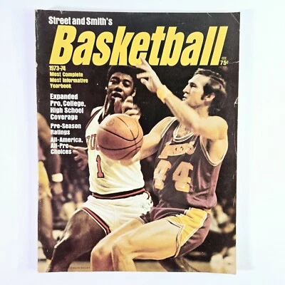 1973-74 STREET & SMITH'S BASKETBALL YEARBOOK JERRY WEST OSCAR ROBERTSON  - Image 1 of 2