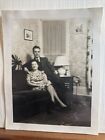 Vintage Real Photo. A Couple Sitting On A Couch Two. Rp240 B18