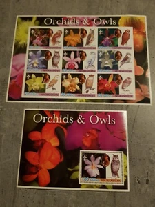 AFGHANISTAN 2003 ORCHIDS &BIRDS -SCOUTING SHEET &MINIATURE SHEET PERF&IMPERF MNH - Picture 1 of 2