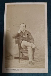 Photographie ancienne portrait masculin L. Subercaze Pau C.D.V. - Picture 1 of 2
