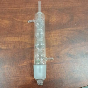 Pyrex Glas 55/50 5 Glühbirnen Allihn Rückfluss Kondensator  - Bild 1 von 7