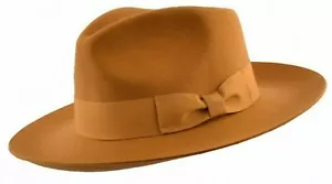 ✅Gladwin Bond rígido y a presión 100 % lana Fedora hecho a mano lágrima sombrero banda de grosgrain - Imagen 1 de 2
