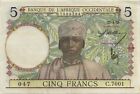 Franzsisch Westafrika / French Westafrica P.21 5 Francs 1939-41 (3)