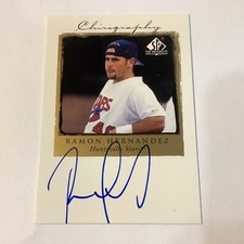 1998 Upper Deck SP Top Prospects Ramon Hernandez Huntsville Stars Auto Card #RH