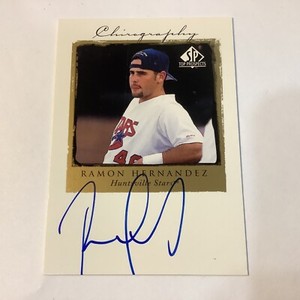 1998 Upper Deck SP Top Prospects Ramon Hernandez Huntsville Stars Auto Card #RH
