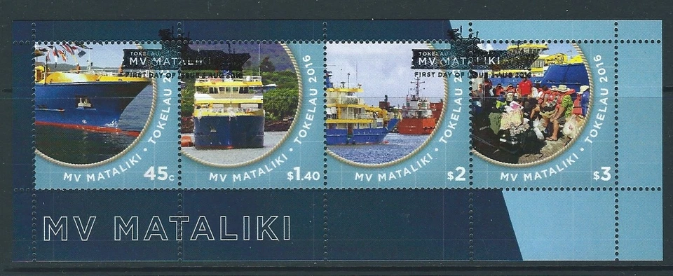 NUEVA ZELANDA 2016 TOKELAU MV MATALIKI HOJA MINIATURA FINA USADA Foto 1 de 1