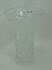 Walther Glas Vase mit angerauhten Rechtecken ca. 16,5 cm hoch 