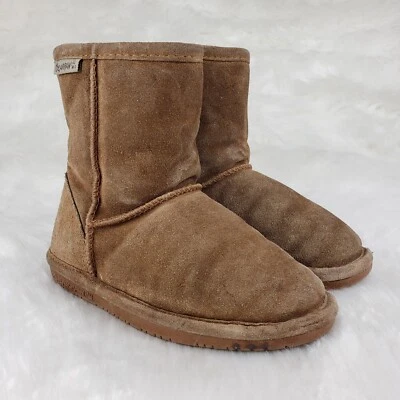 BEARPAW Emma Niño Pequeño Talla US 12 EUR 29 Marrón Vaca Gamuza Lana Forrado Botas Informales Foto 1 de 4