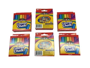 6 Packs of Cra-Z-Art Colored Chalk 16 Count Each Pack - Picture 1 of 6