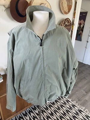 Trader Bay Men's Lined Green Jacket/Coat-Tan/Camel Interior Full Zip  Size XL - Image 1 of 4