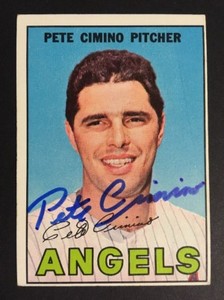 Pete Cimino Angels signed 1967 Topps baseball card #34 Auto Autograph 2