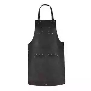 Delantal de cuero negro de grano completo: versátil para carnicero, cocinero, barbero de barbacoa, carpintería - Imagen 1 de 14