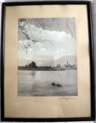 Fotografía original c1920 coloreada a mano del Himalaya India firmada y titulada Foto 1 de 2