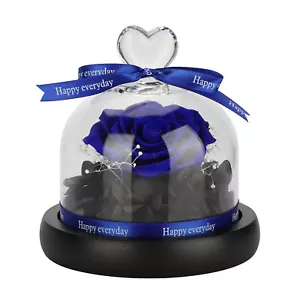 Crystal Rose Eternal Preserved Flower LED Light Girlfriend Birthday Party Gift - Picture 1 of 11