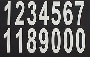 personalised fabric printing  iron on LARGE 90mm white numbers  custom print - Picture 1 of 1