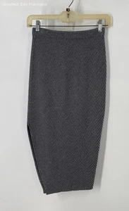 Theory Gray Wool Blend Regular Fit Straight And Pencil Womens Skirt Size P - Picture 1 of 5