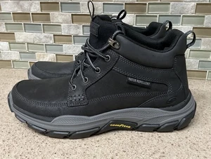 Skechers Respected Boswell GoodYear Air Cooled Sz 9  Relaxed Fit Black Tried On - Picture 1 of 11