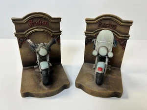 Indian Motorcycle Bookend ~ 2 Piece ~ Front Half of Motorcycle ~ Shelf Decor - Picture 1 of 4
