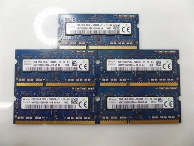 Lot of 5 - Hynix HMT325S6EFR8A-PB 2GB PC3-12800 DDR3-1600MHz Laptop Memory - Image 1 of 3