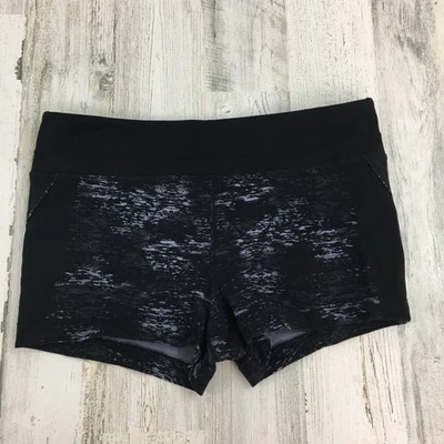 Pantalones Cortos de Compresión Athleta Talla M Gimnasio Negro Estampado Elástico 964558-01 De Colección 2013 Foto 1 de 4