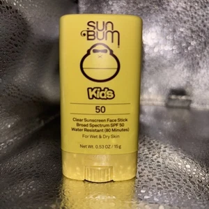 Sun Bum Kinder Klar Sonnenschutz Gesicht Stick LSF 50 Wasserfest 0,53 oz BB6/26 - Bild 1 von 3