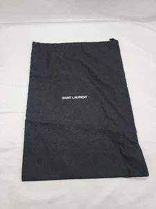 Bolsa antipolvo Saint Laurent forrada de tela negra 14"x10" cordón de diseñador - Imagen 1 de 4