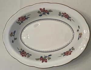 CHINESISCHE BLUMEN von Wedgwood, 10-7/8" ovale Gemüseschüssel, Kolonial Williamsburg - Bild 1 von 17