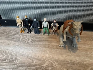 Vintage Kenner Star Wars Lot. Tauntaun W/saddle Luke Leia & Palpatine Very Nice! - Foto 1 di 10