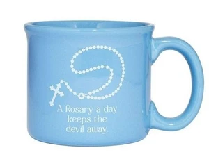 Taza de café Rosario al día con banda de regalo Taza de gres inspiradora de 13 onzas - Imagen 1 de 3