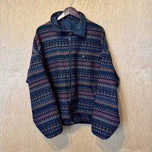 Pendleton Aztec Striped Wool Full Zip Windbreaker Jacket Mens XL Made in USA - Picture 1 of 11
